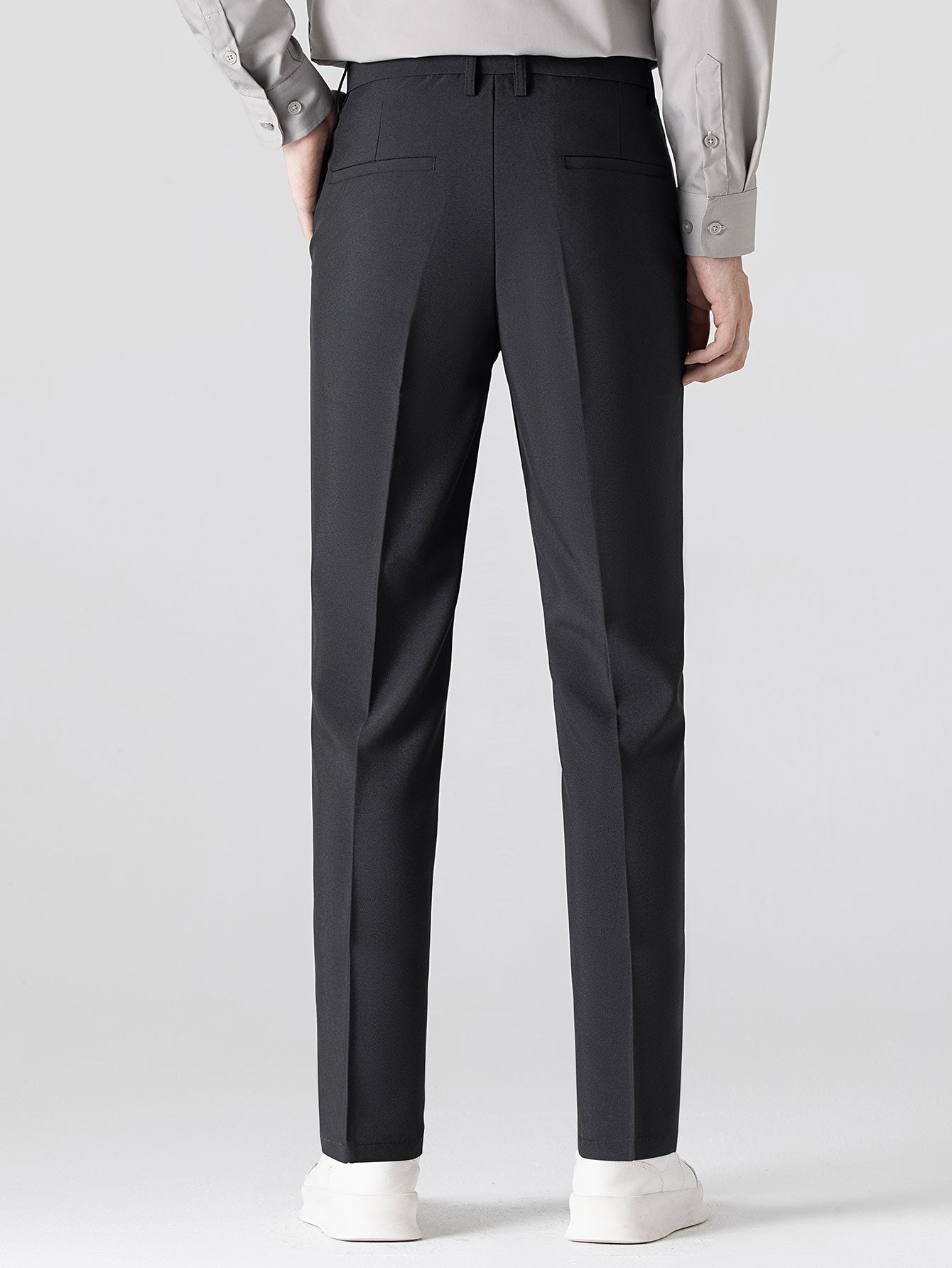 Contrast Stripe Trim Waffle Knit Polo & Slim Fit Tapered Trousers