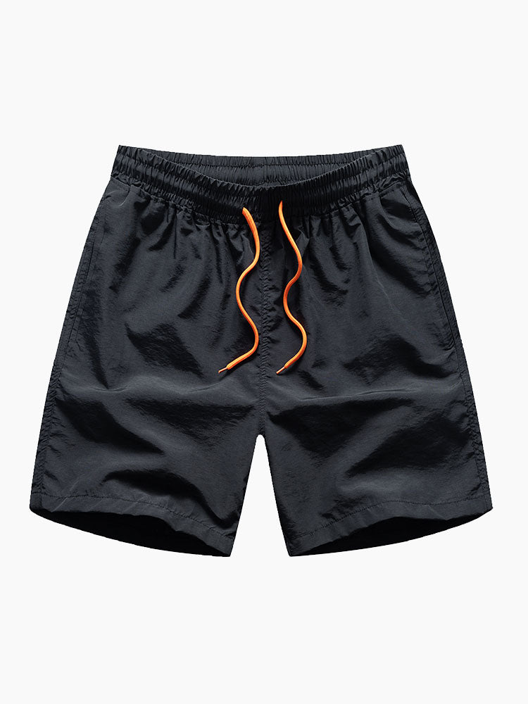 Palm Treeleboat Print Button Up Shirt & Swim Shorts