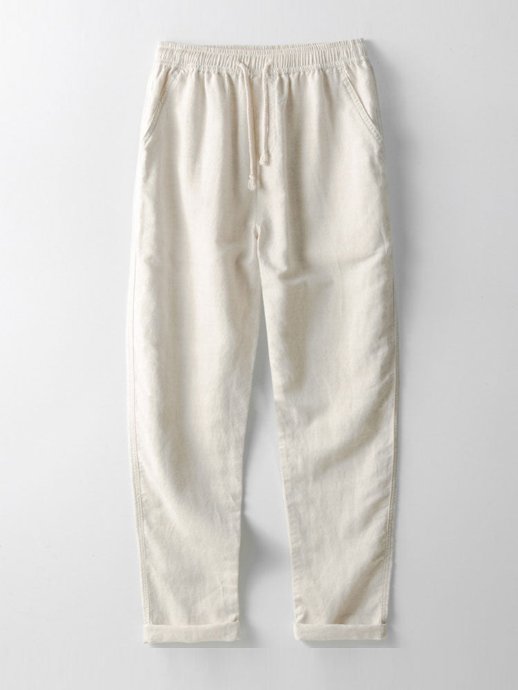 Stripe Linen Look Button Up Shirt & Straight Leg Linen Pants